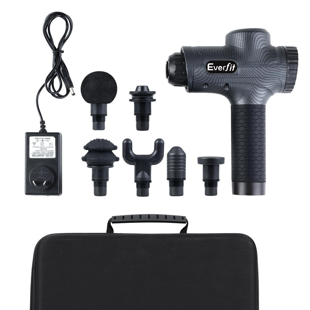 Everfit Pro Massage Gun — 30 Speeds, 6 Heads