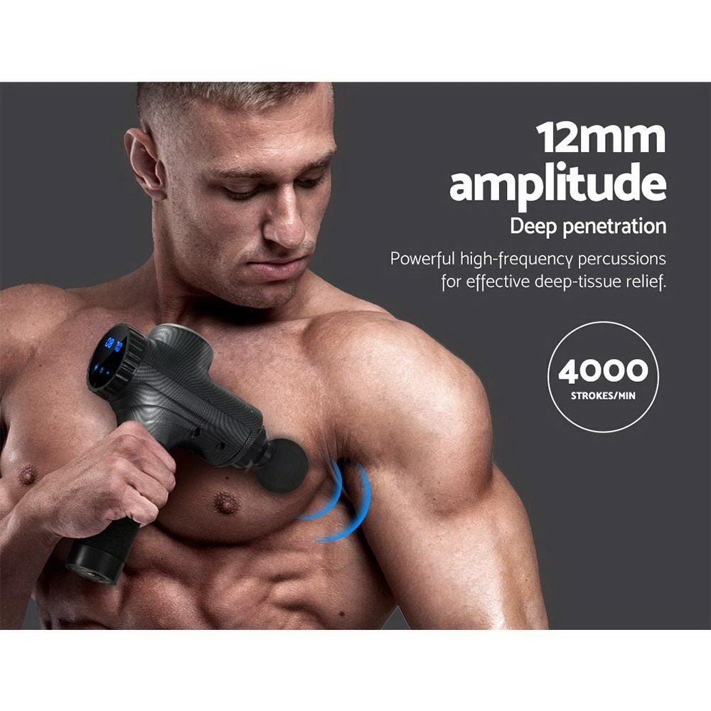 Everfit Pro Massage Gun — 30 Speeds, 6 Heads