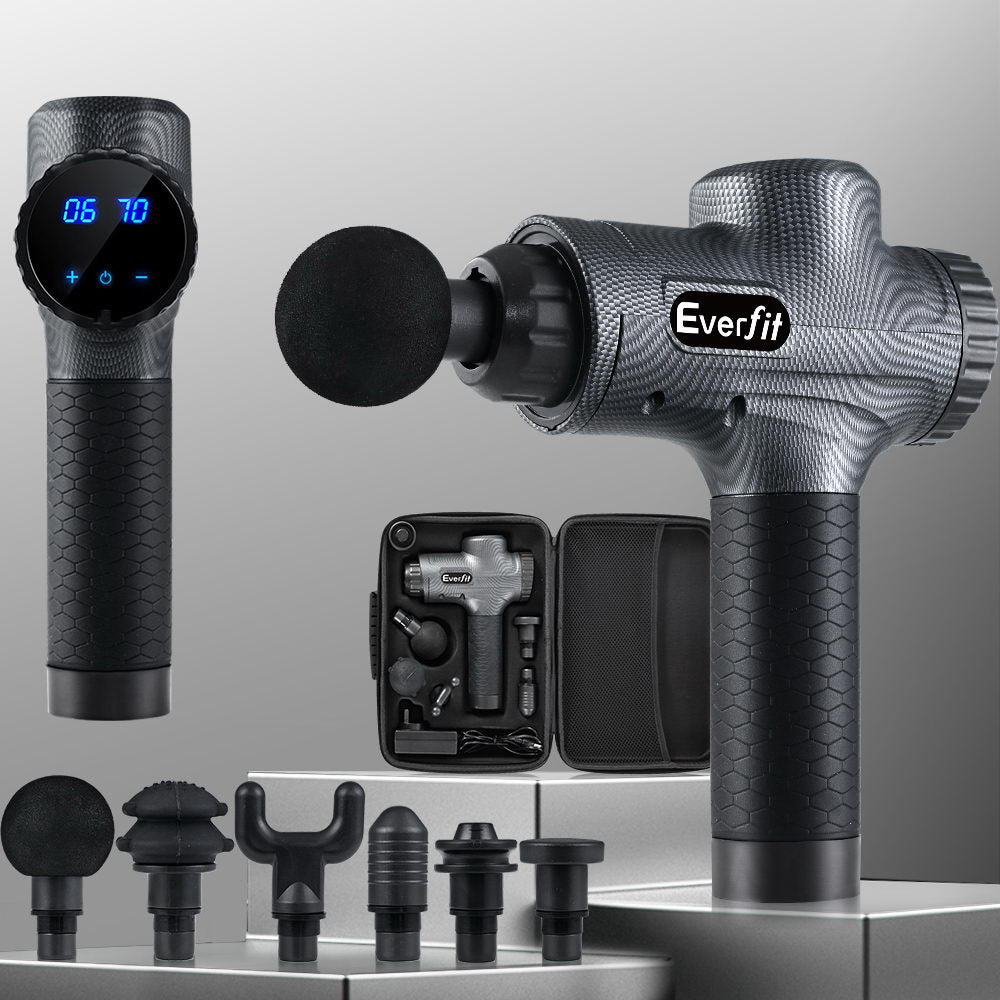 Everfit Pro Massage Gun — 30 Speeds, 6 Heads
