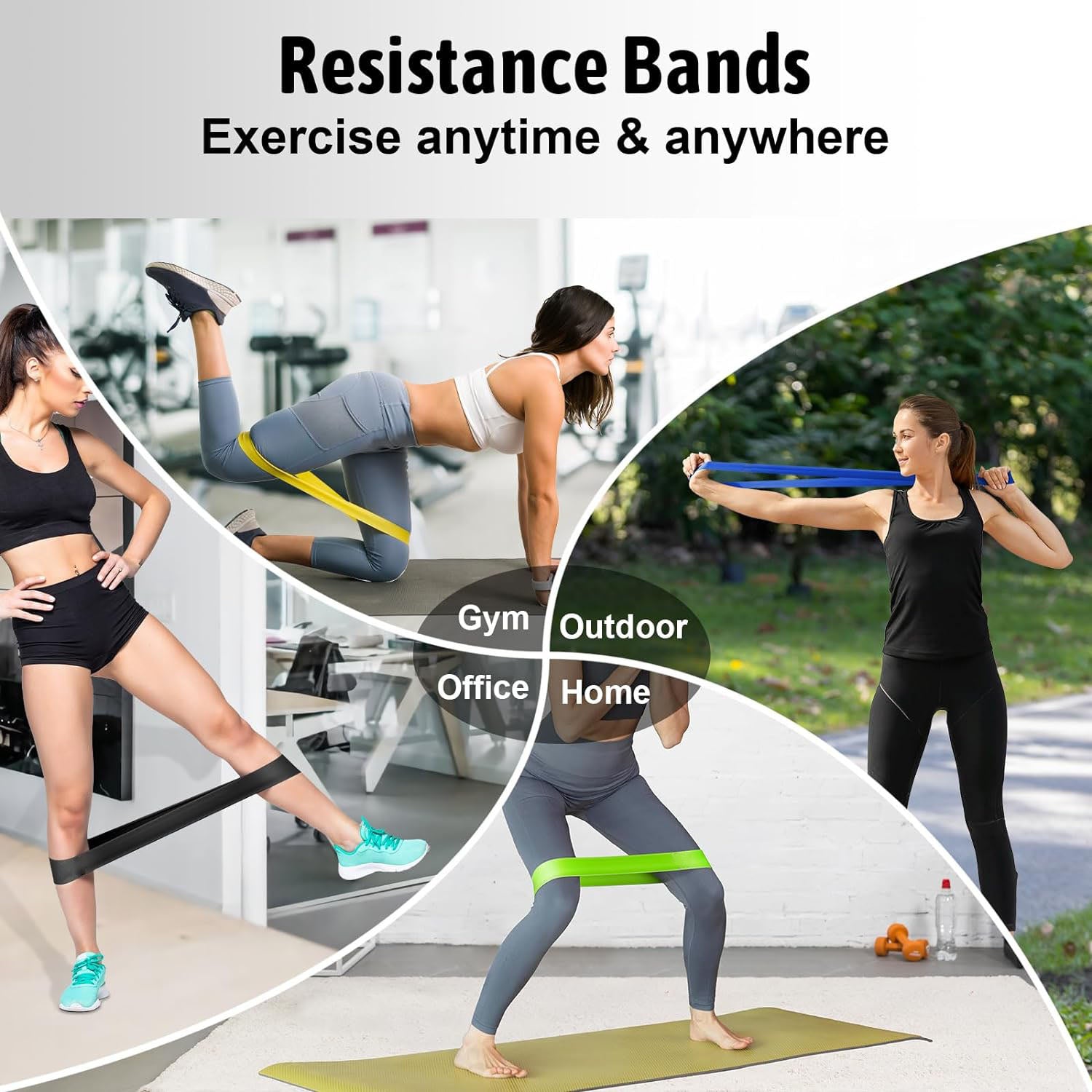 Resistance Bands Set — 5 Levels for Runners