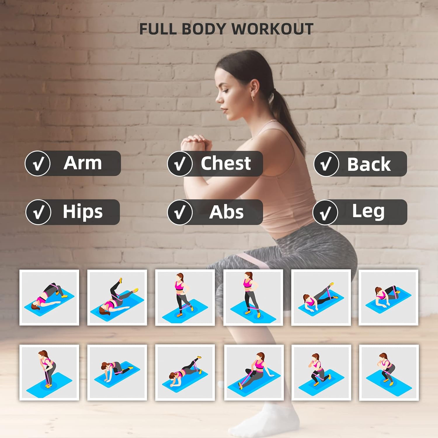 Resistance Bands Set — 5 Levels for Runners